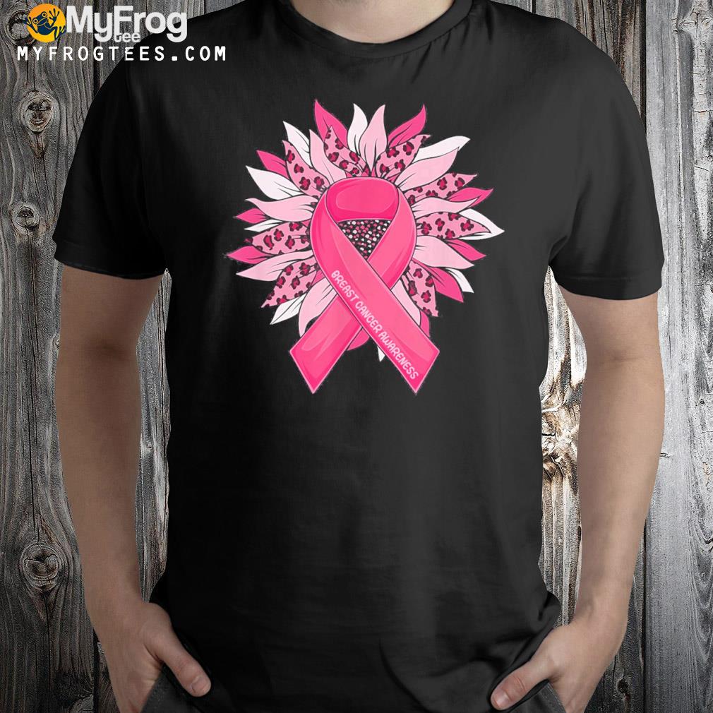 Breast cancer sunflower breast cancer awareness shirt