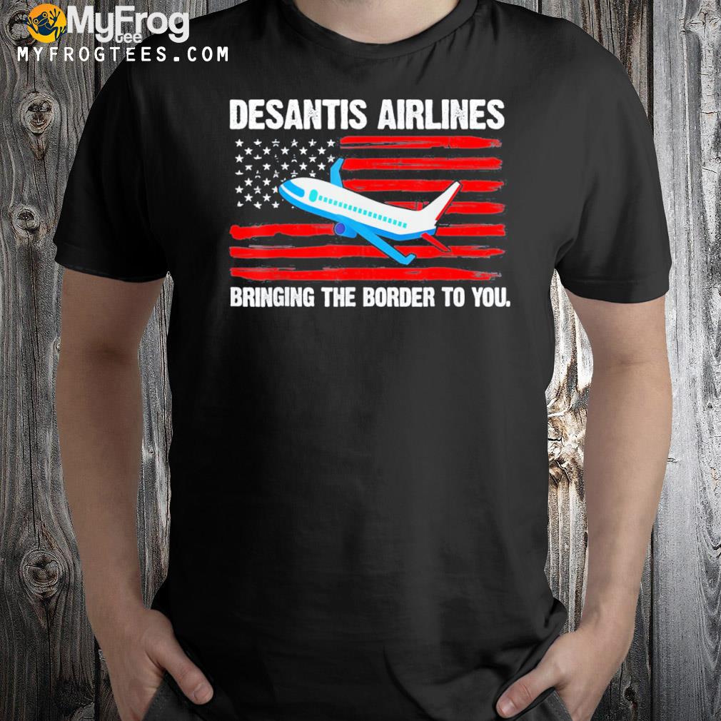 Desantis airlines political american flag shirt