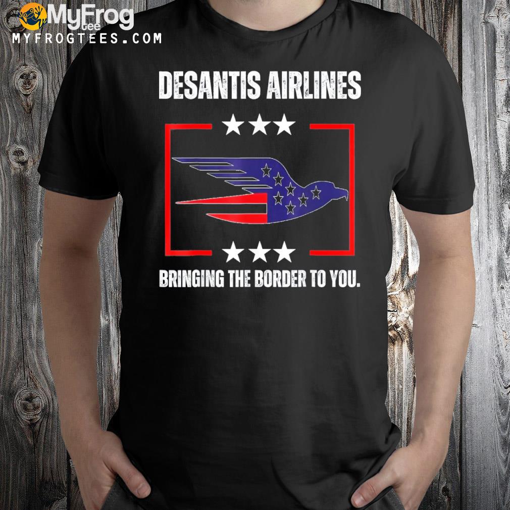 Desantis airlines political meme ron desantis usa flag eagle shirt