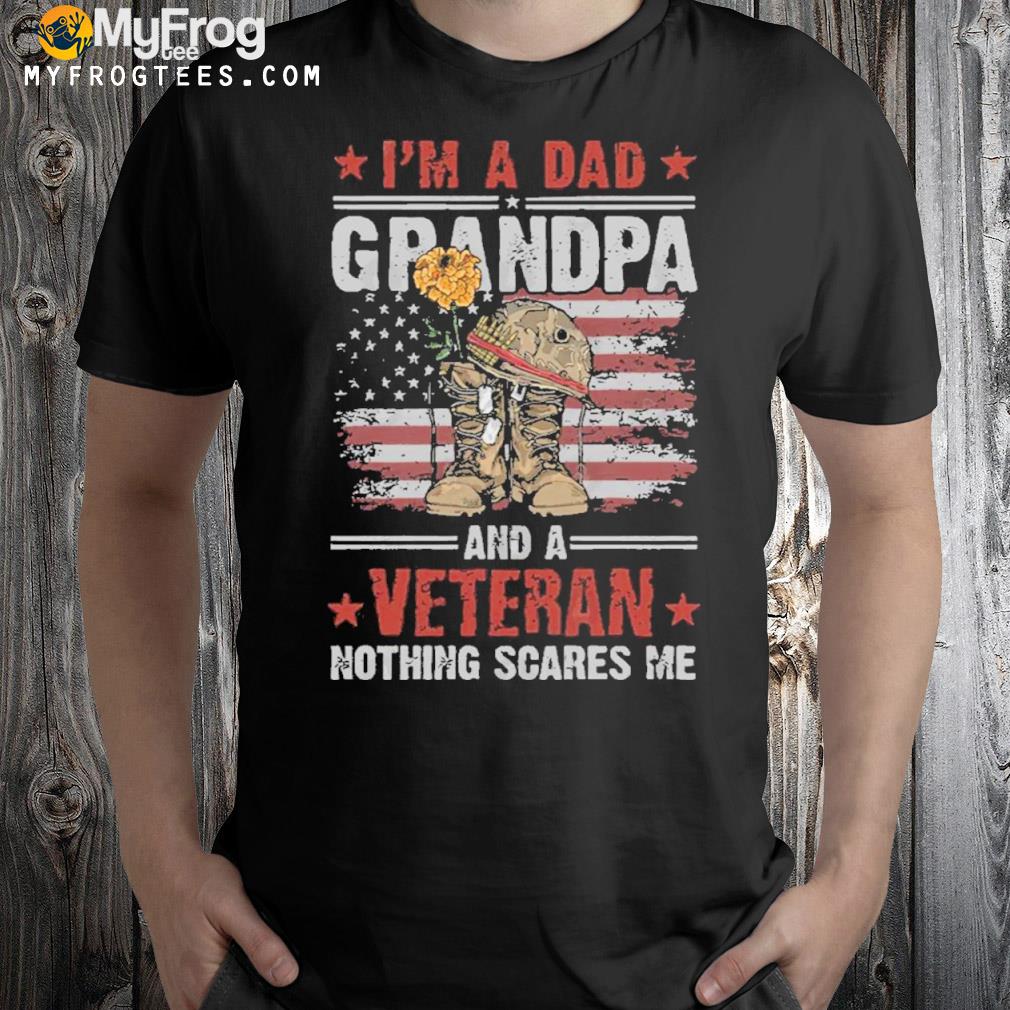 I’m A Dad Grandpa And A Veteran Yellow Flowes Dad Grandpa Veteran Shirt