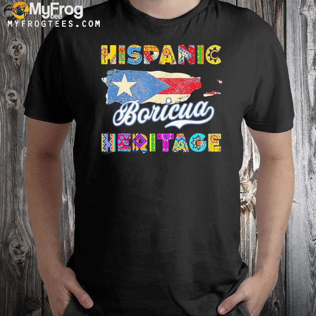 National hispanic heritage month puerto rico flag shirt