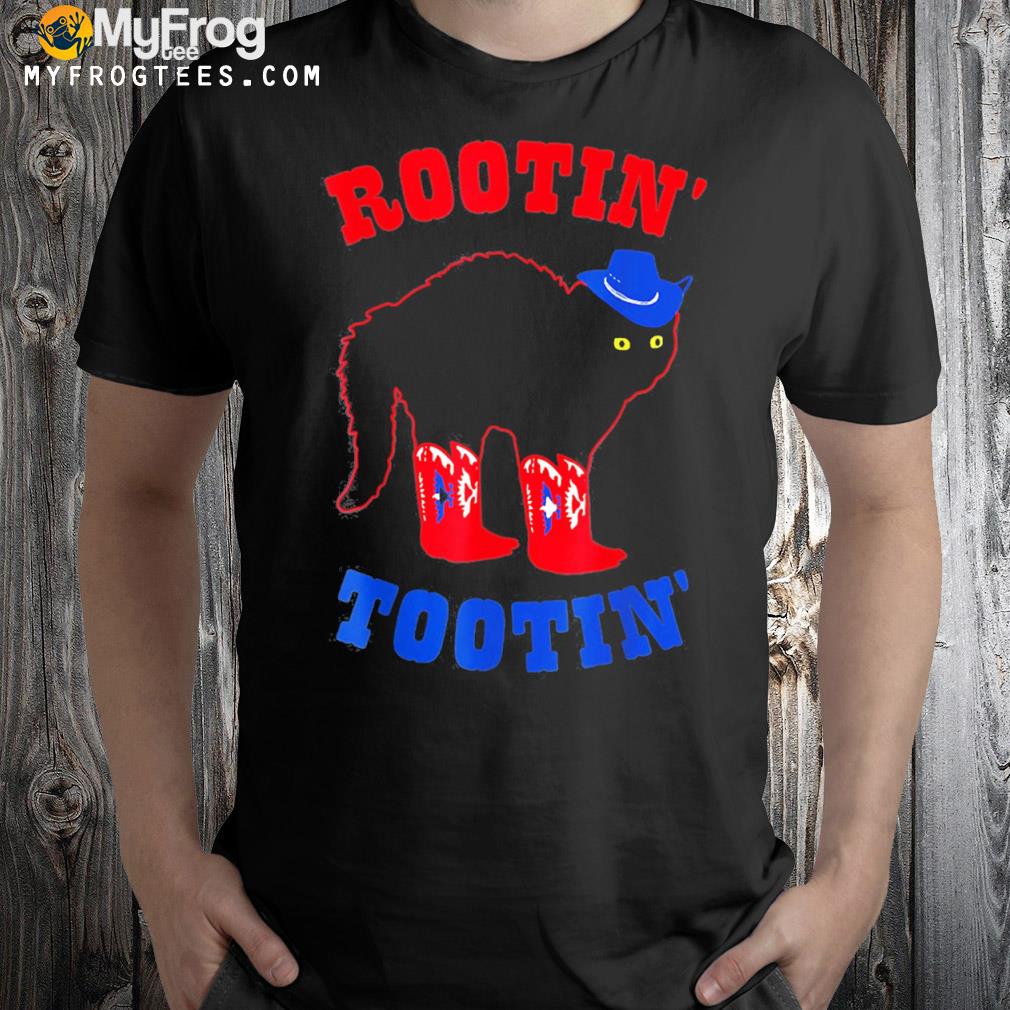 Rootin and tootin cowboy cat shirt