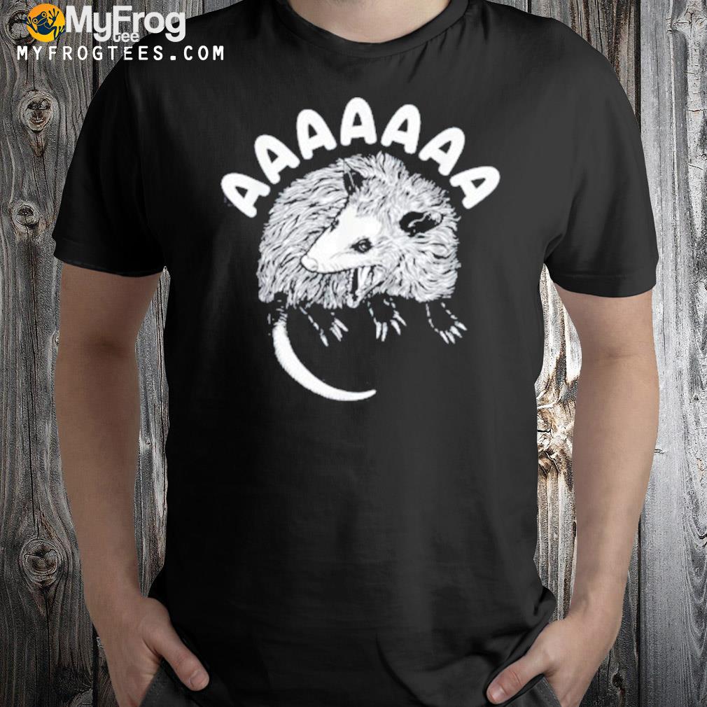 Screaming possum aaaa cute funny opossum dank meme shirt