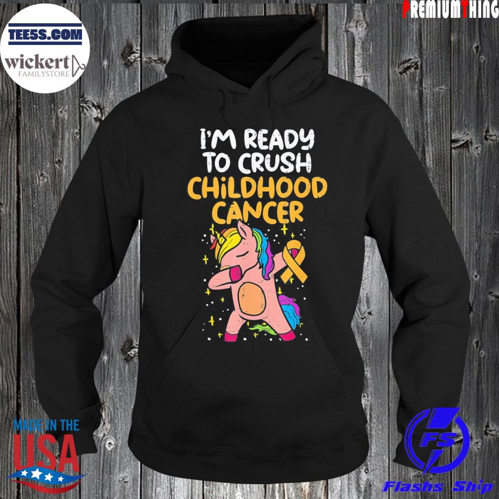 Unicorn dab ready to crush childhood cancer awareness girls s Hoodie