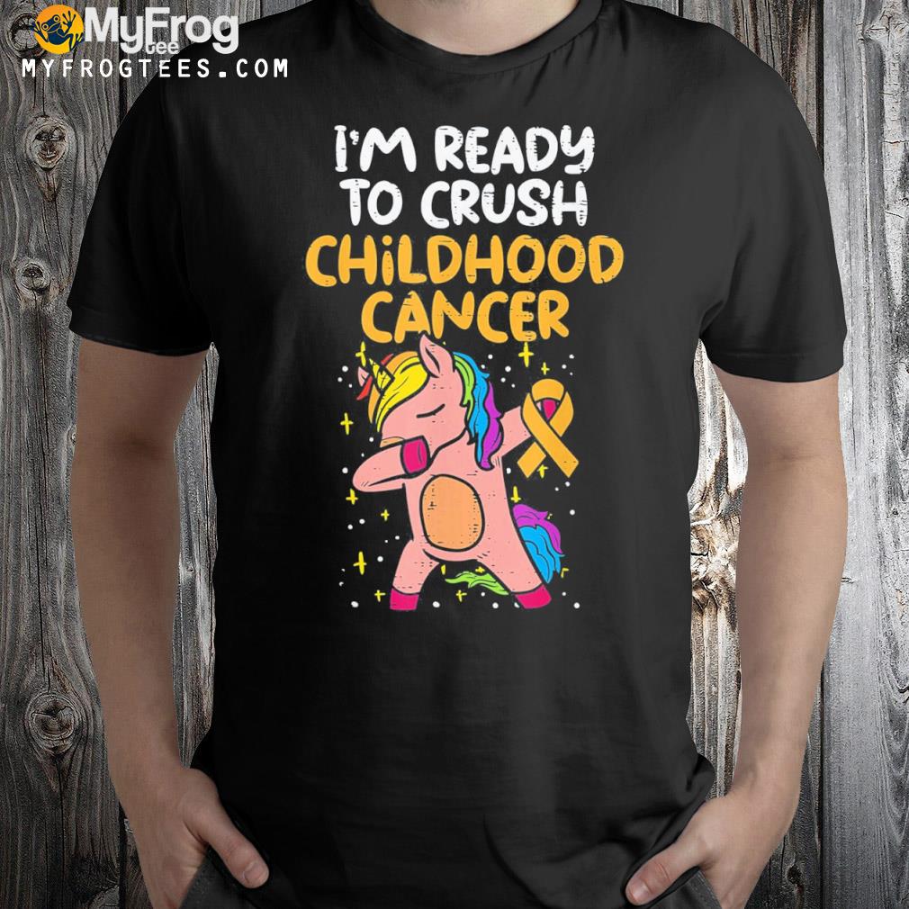 Unicorn dab ready to crush childhood cancer awareness girls shirt