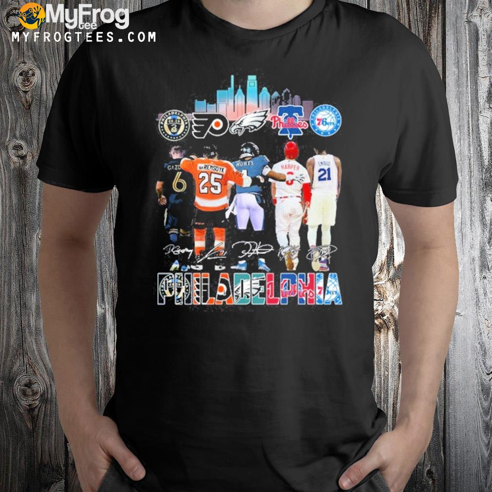 Eagles Phillies Flyers And 76ers City Of Champions T-Shirt - Binteez