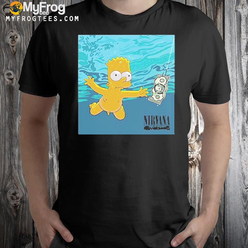 Bart Simpson Parody Nirvana Nevermind T-Shirt