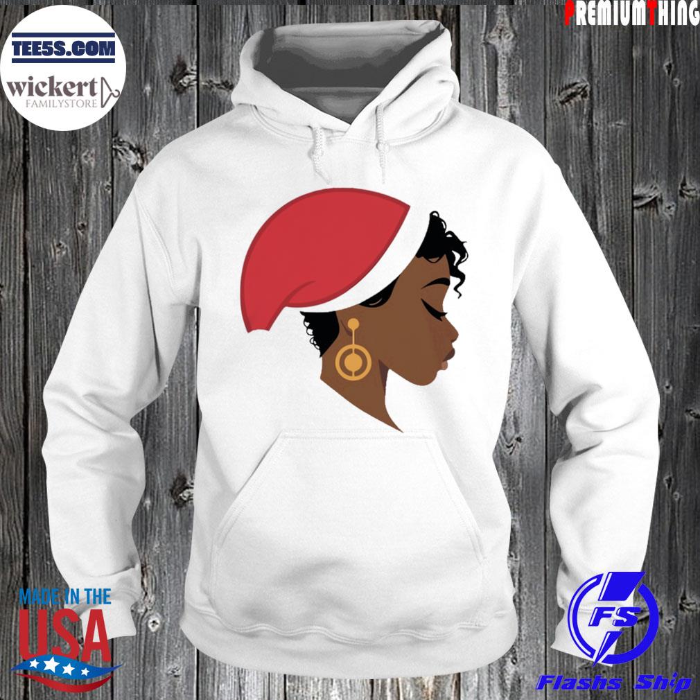 Black woman santa girl black christmas t-s Hoodie