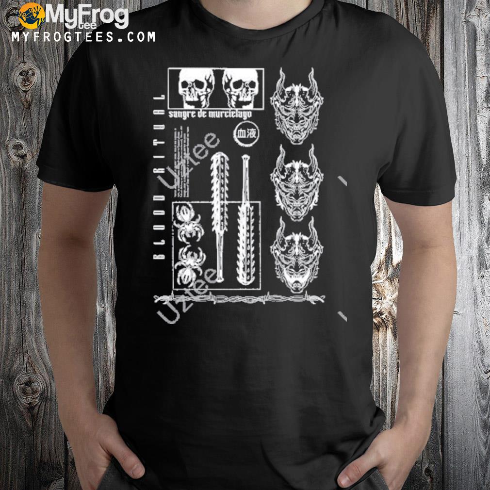 Blood ritual skull sangre de murcielago t-shirt