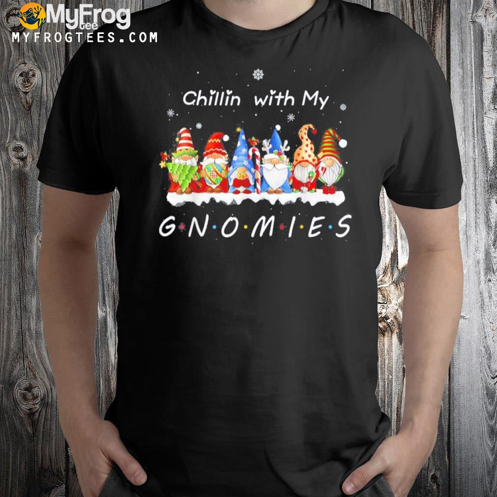 Chillin with my gnomies funny gnome pamajas family Ugly Christmas sweatshirt