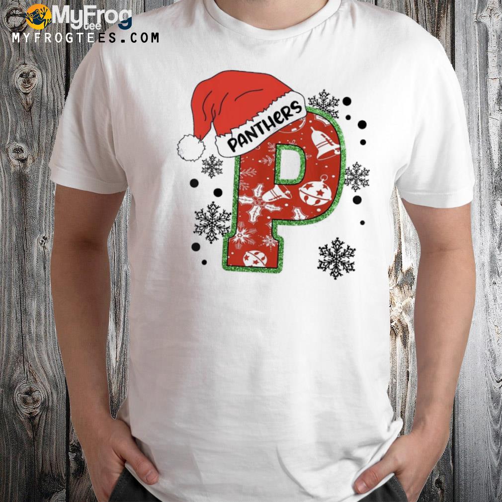 Christmas Mascot Santa Hat Xmas Panthers Shirt