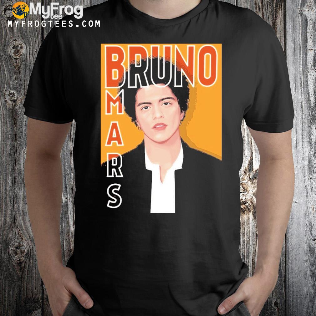 Digital portrait of bruno mars singer shirt