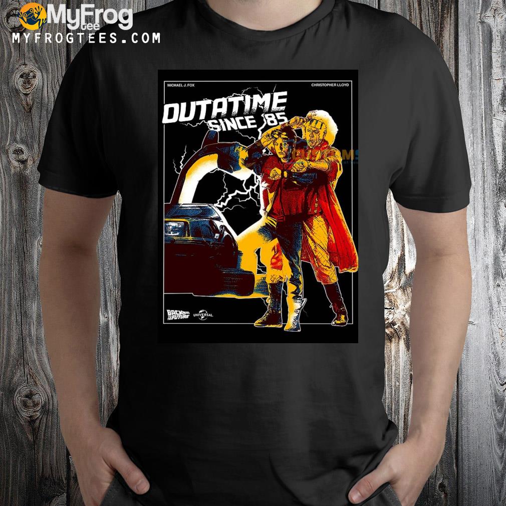 Doc and marty outatime poster back to the future merch doc and marty poster shirt