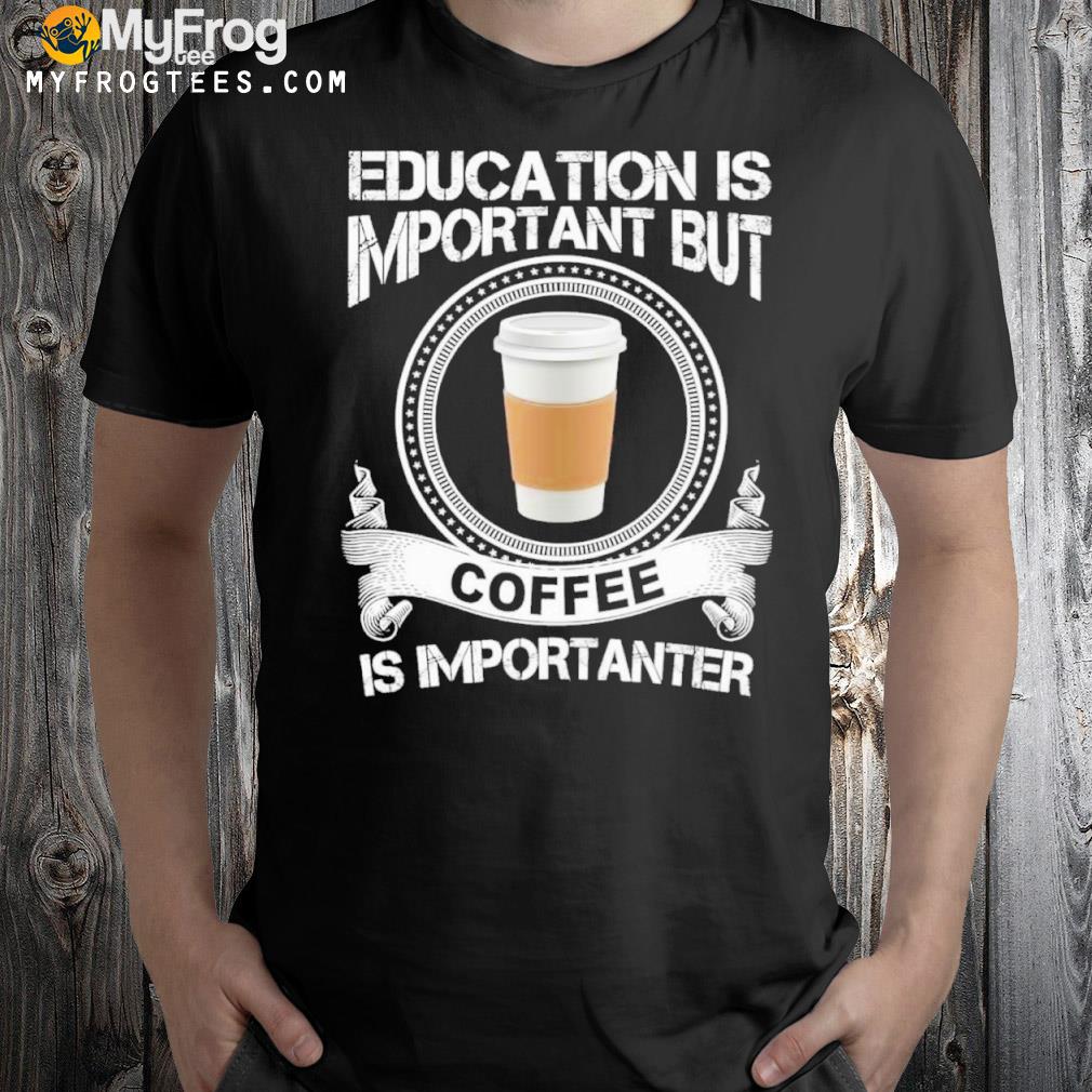 Education is important but coffee is importanter Ugly Christmas sweatshirt