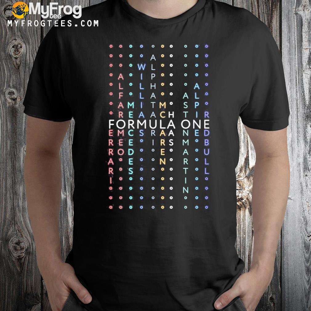 Formula 1 teams aesthetic design fo car racing lovers shirt