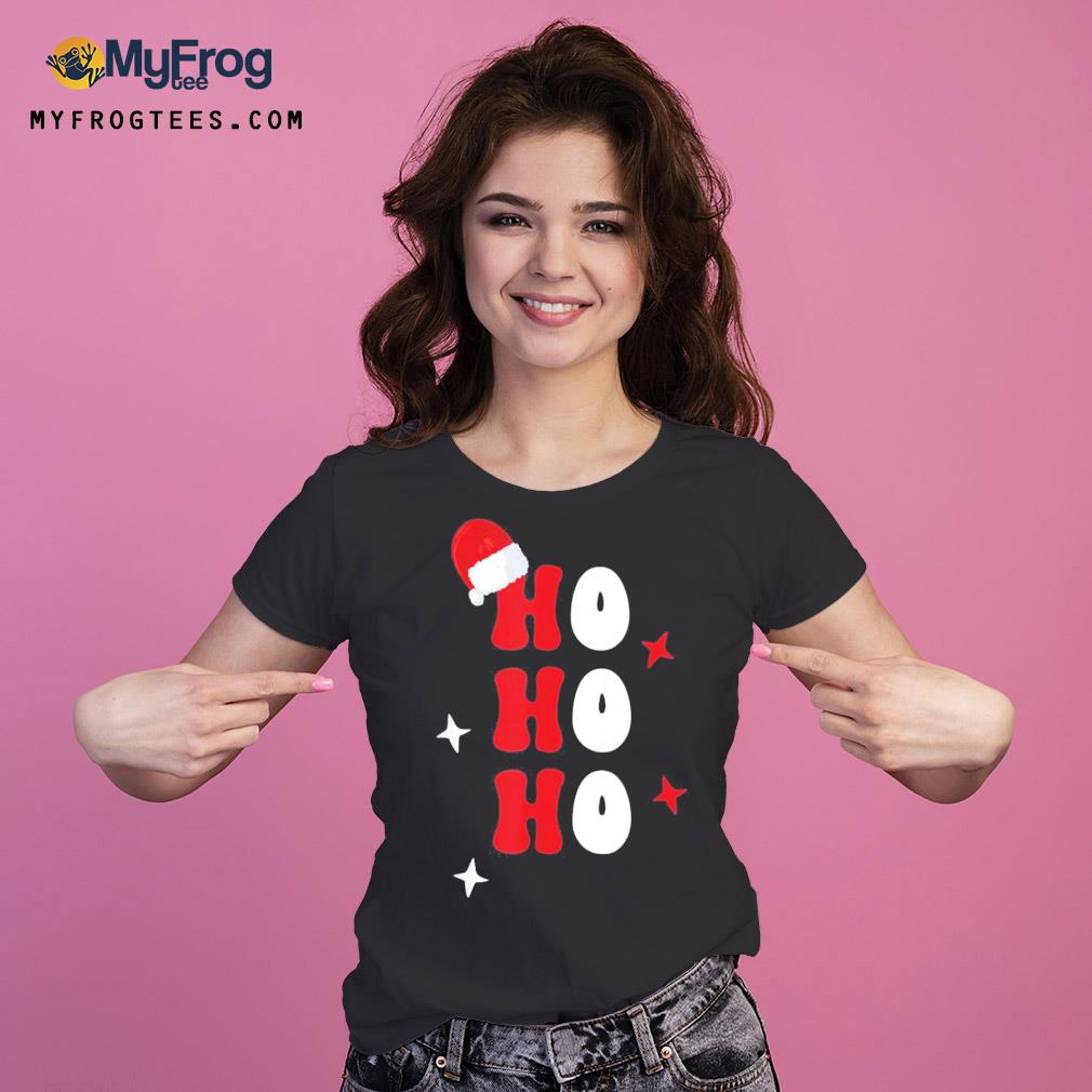 Ho Ho Ho Holiday Apparel, Hohoho Christmas Holiday Outfit T-Shirt Ladies Tee