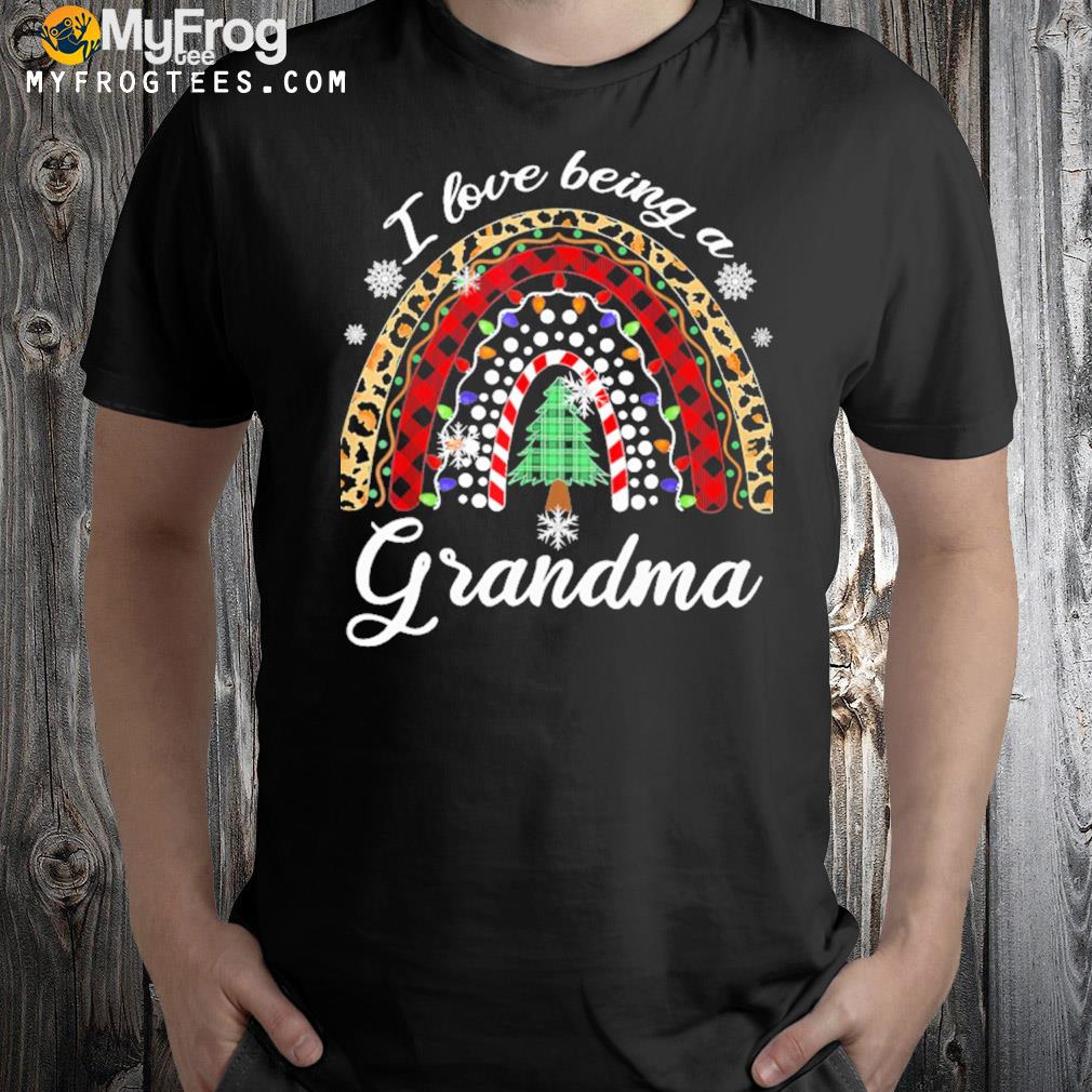 I love being a grandma christmas tree t-shirt