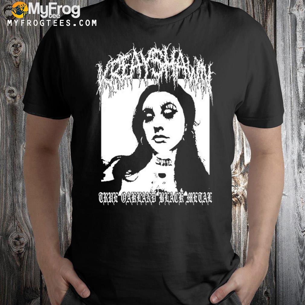 Kreayshawn t o b m true oakland black metal shirt