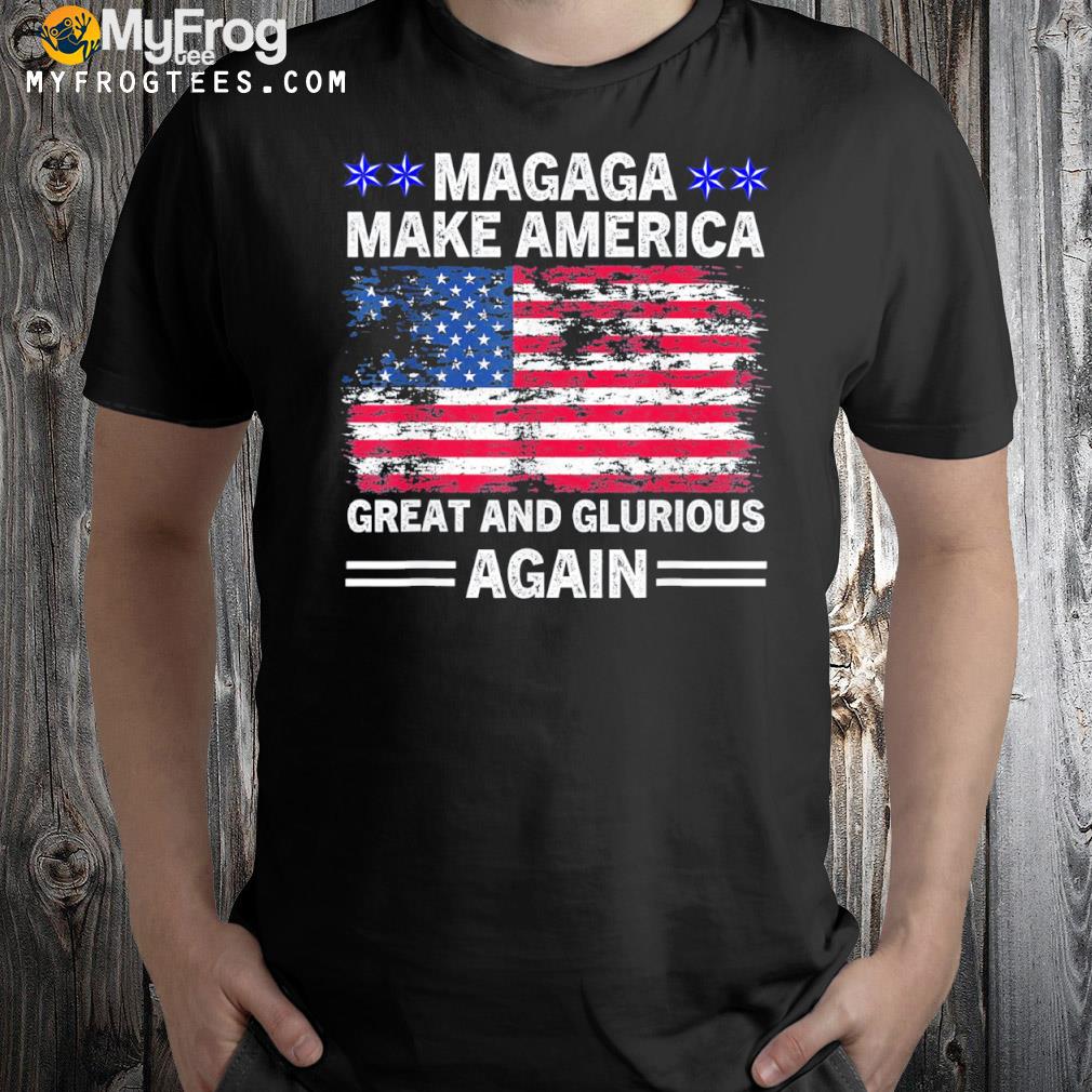 Magaga make America great and glorious again Trump 2024 us flag Ugly Christmas sweatshirt