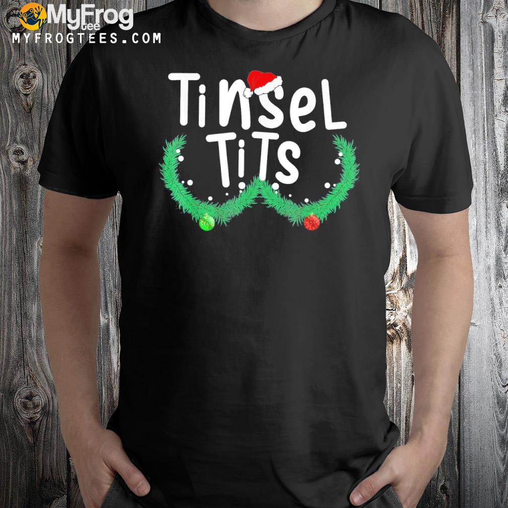 Matching Christmas tinsel tits and jingle balls shirt