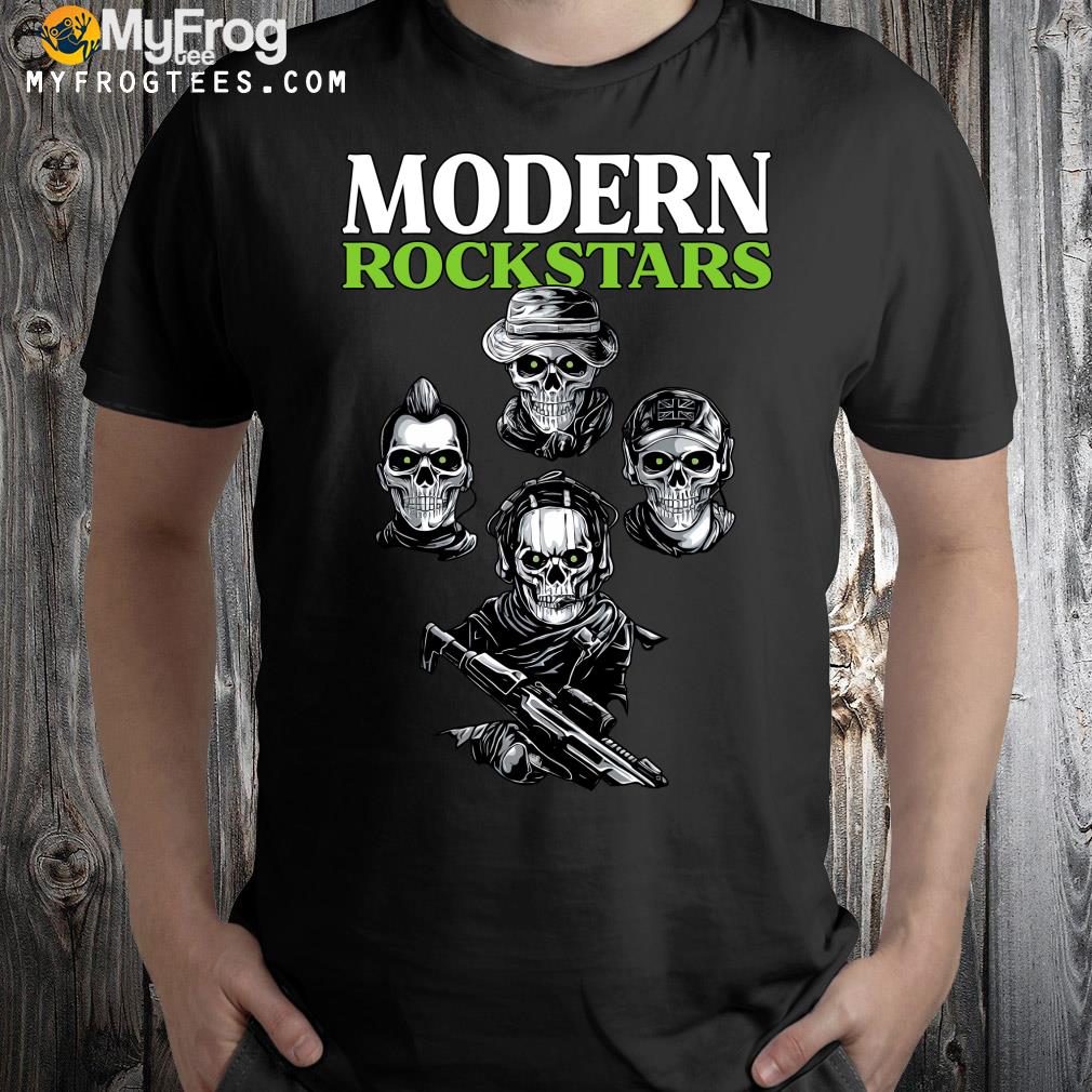 Modern rockstars modern warfare skulls soldier t-shirt