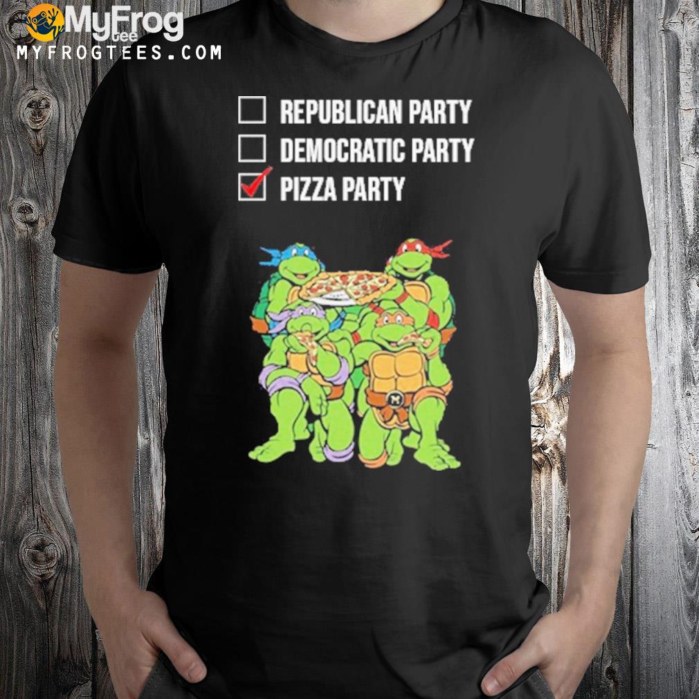 Ninja Turtles Republican Party Democratic Party Pizza Party T-Shirt