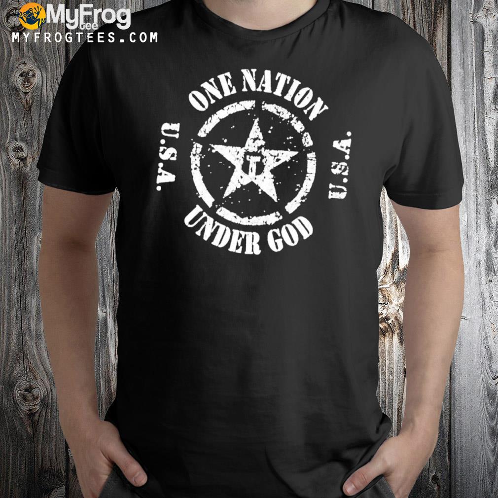 One nation under God U.s.a. circle star shirt