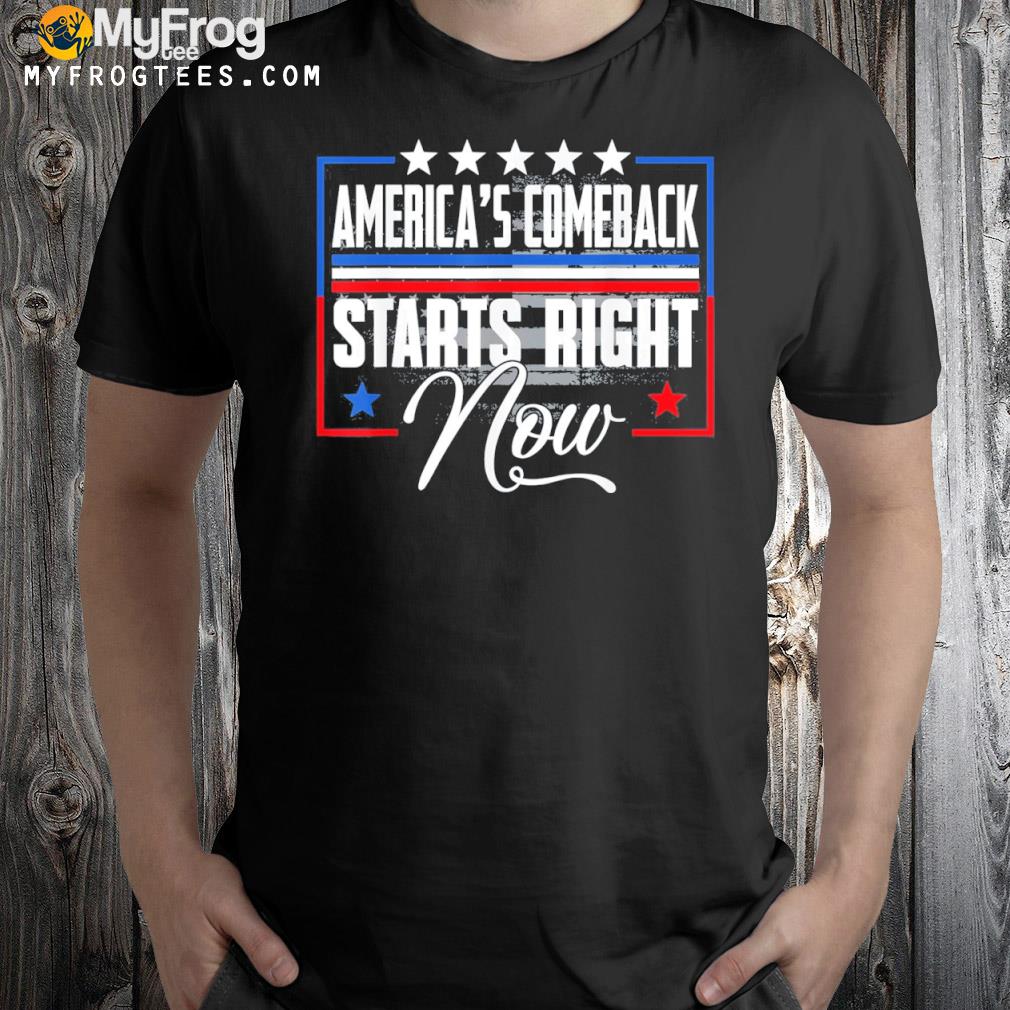 Retro america's comeback starts right now support Trump 2024 us flag shirt