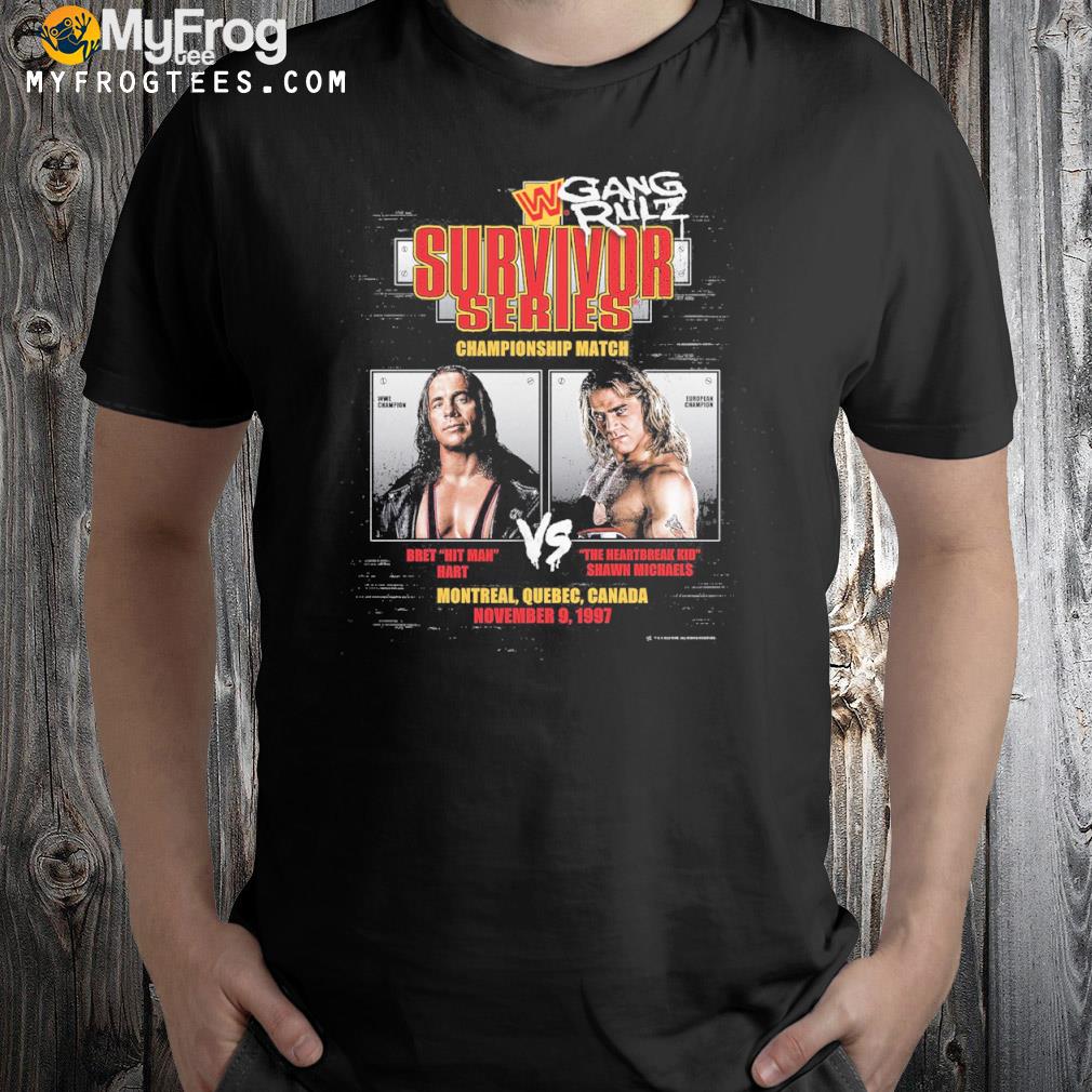 Shawn Michaels vs Bret Hart 1997 Survivor Series T-Shirt