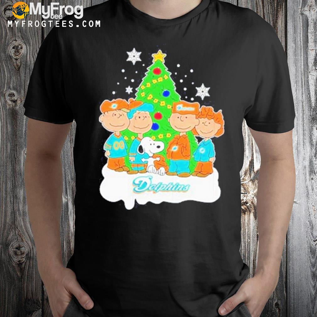 Snoopy the Peanuts miamI dolphins Christmas shirt