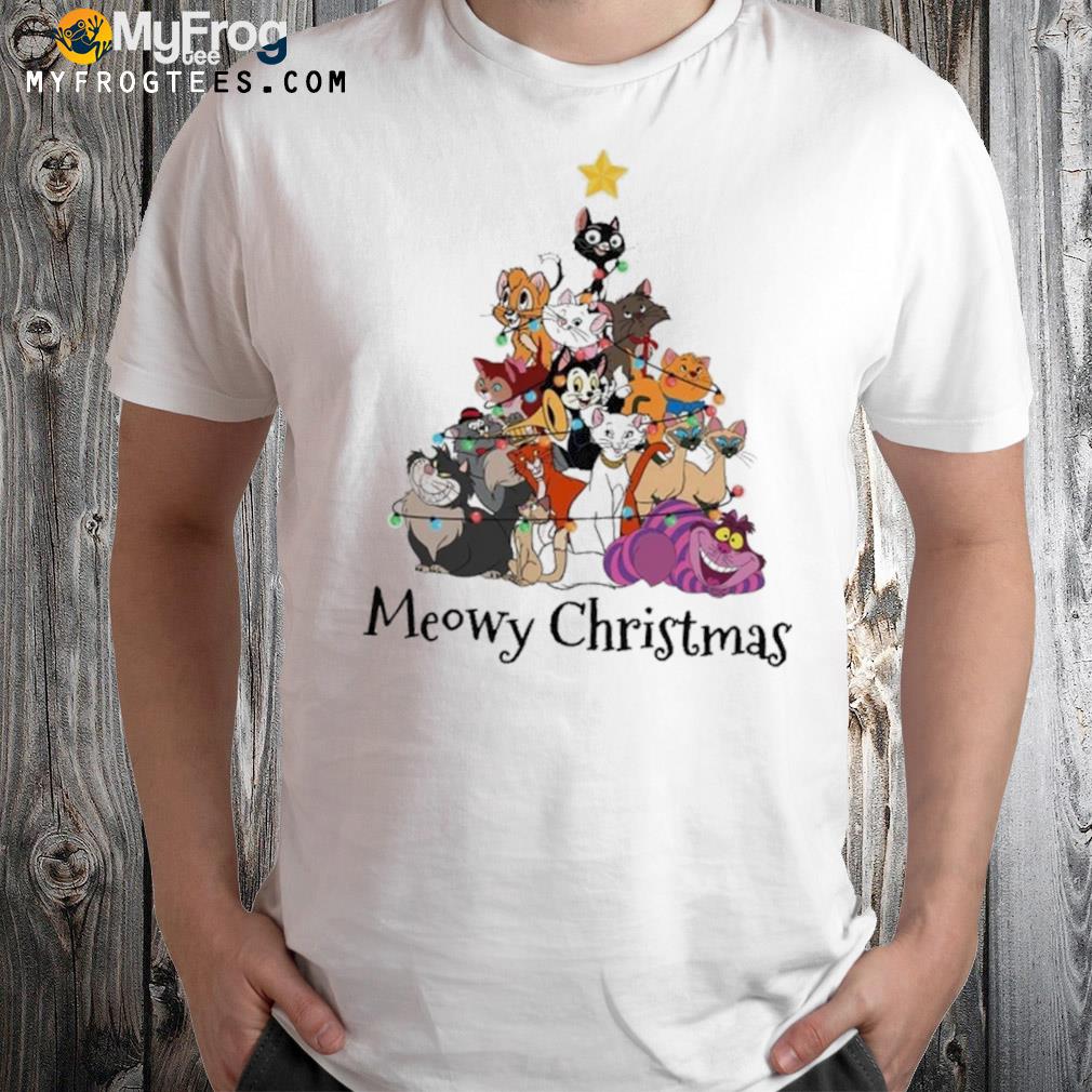 The cat's meow pine tree Christmas shirt