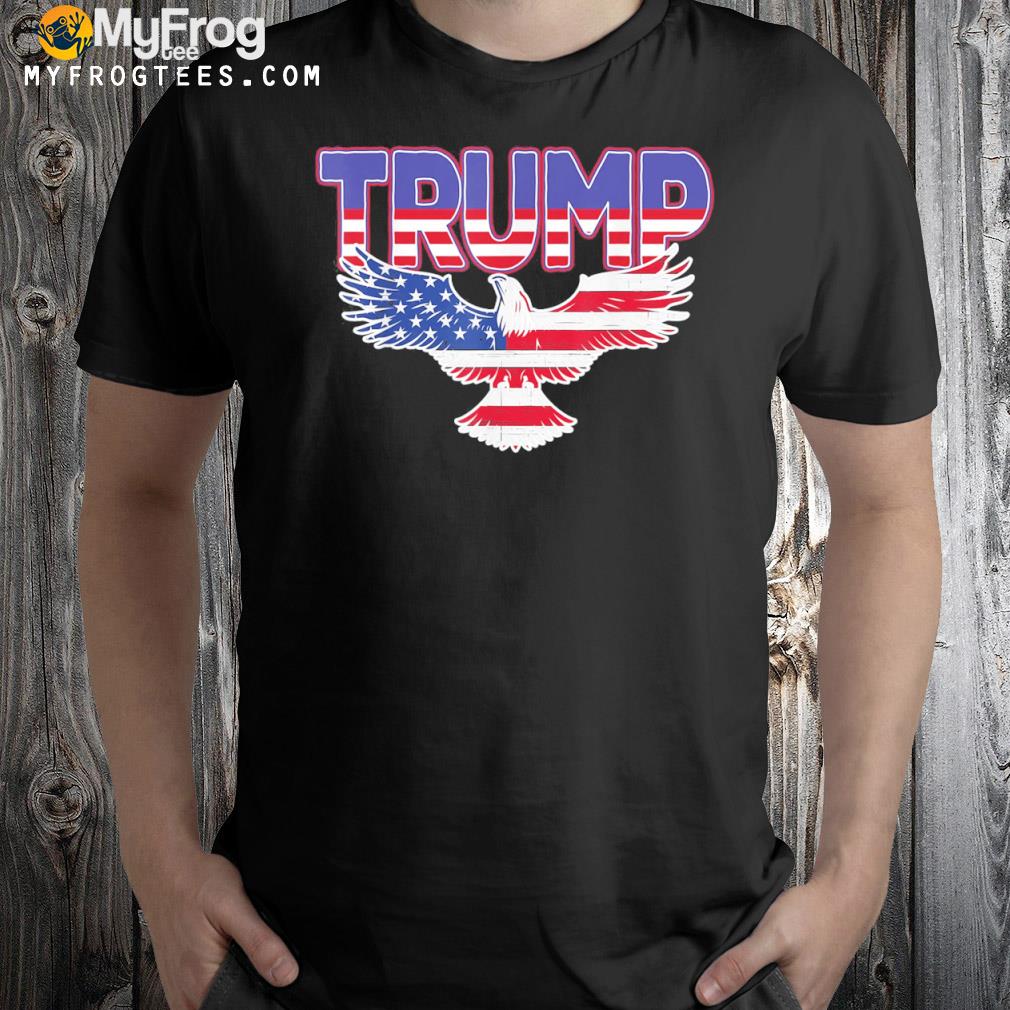 Trump 2024 rally American flag patriotic make America great shirt