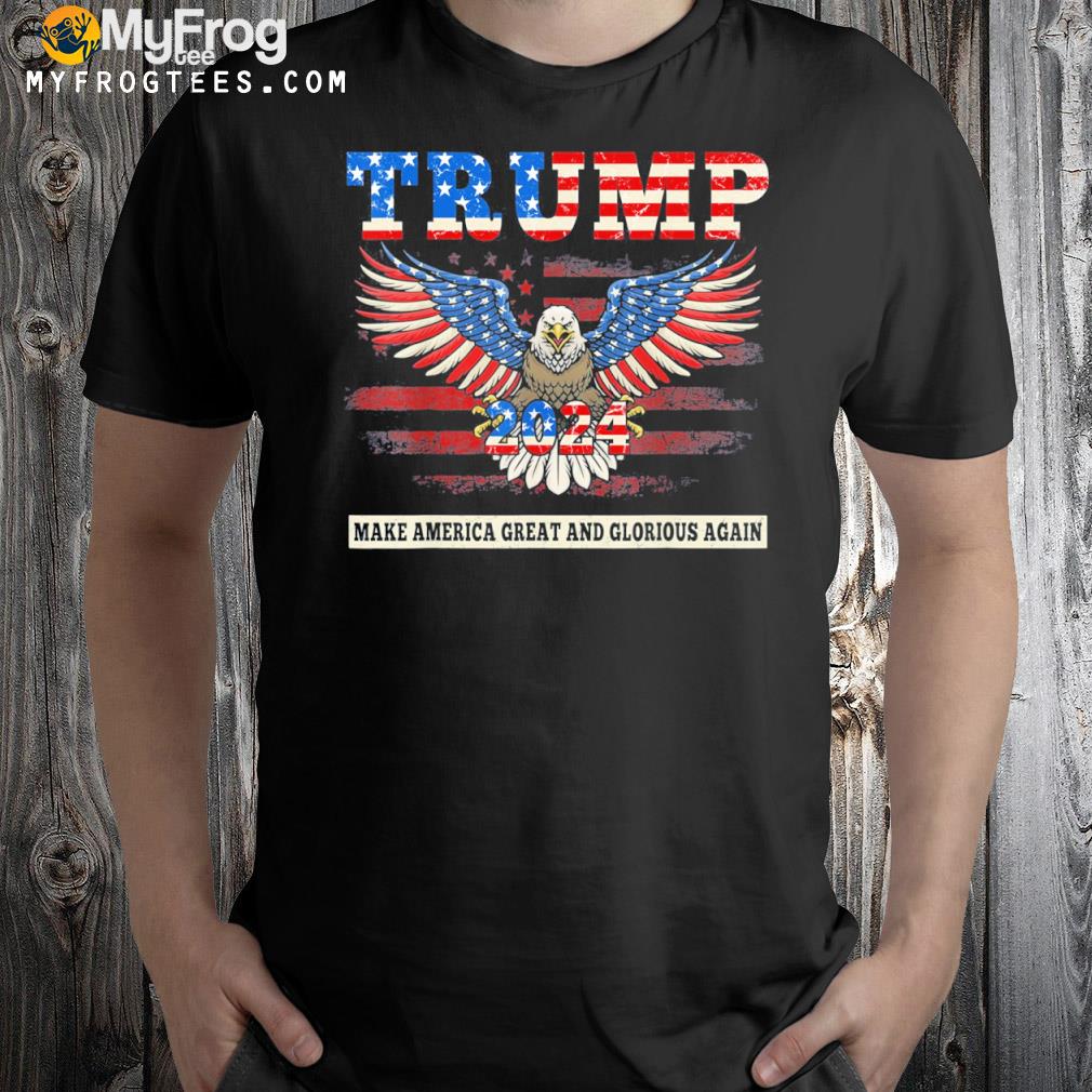 Trump magaga 2024 Trump announcement American eagle us flag shirt