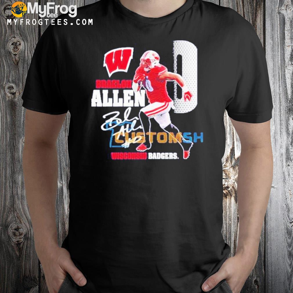 Wisconsin Badgers Braelon Allen Action The Badgers Running logo shirt
