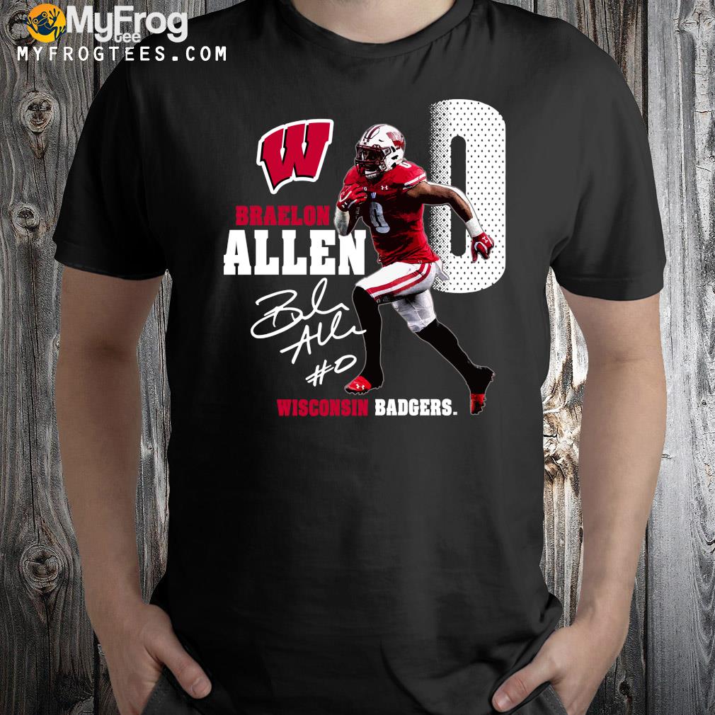 Wisconsin Badgers Braelon Allen Action The Badgers Running shirt