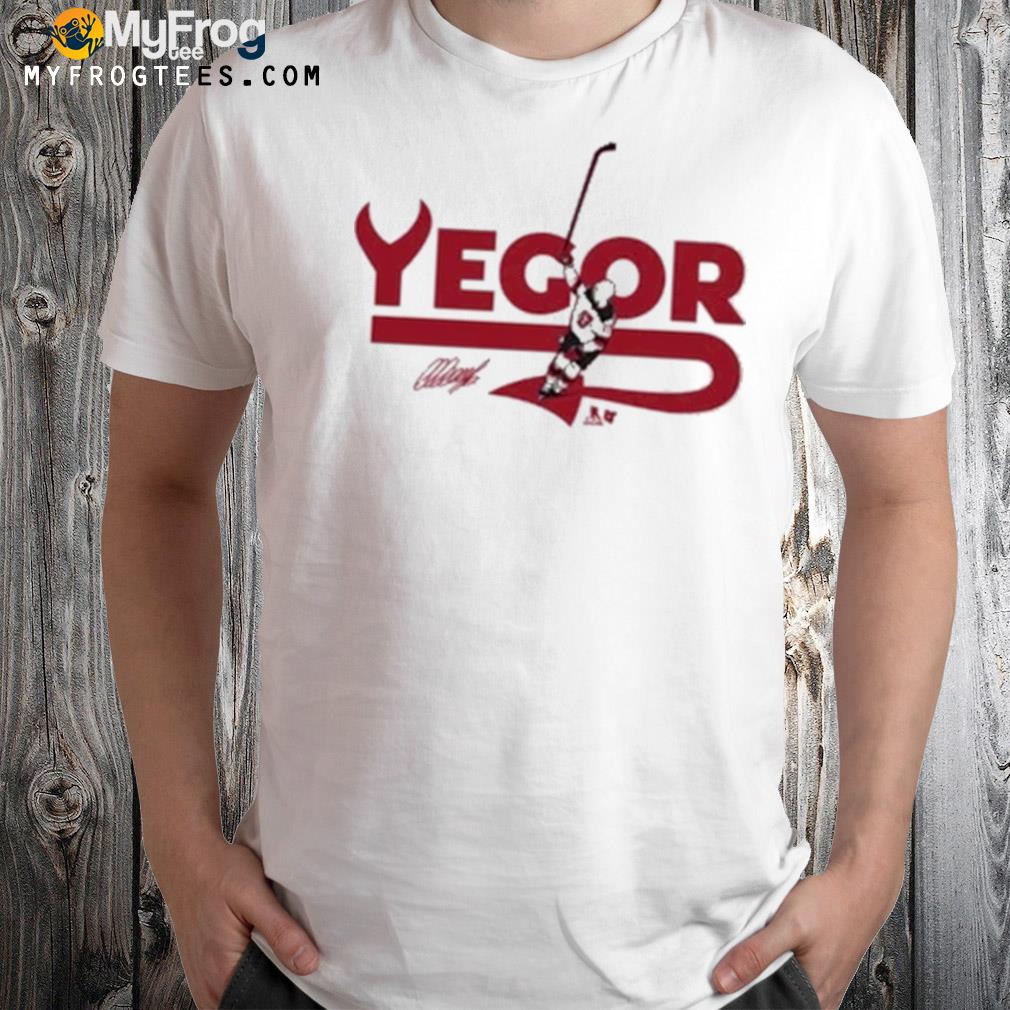 Yegor Sharangovich celly signature t-shirt