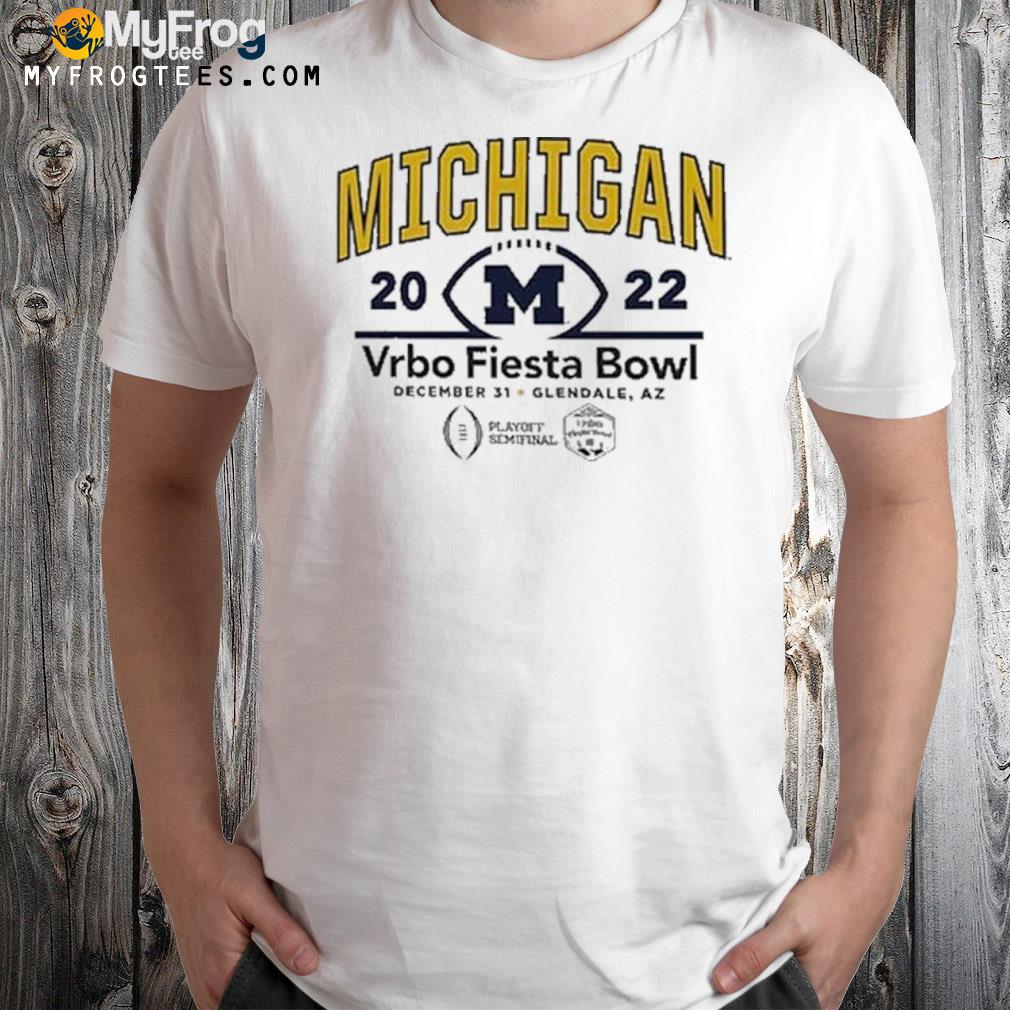 2022 CFP Semifinal Vrbo Fiesta Bowl Michigan Team Logo T-shirt