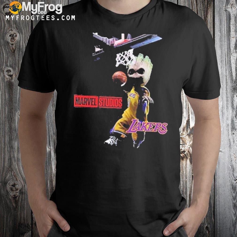 Groot x Los Angeles Lakers NBA Team Collab Marvel Studios Fan Gifts T-Shirt