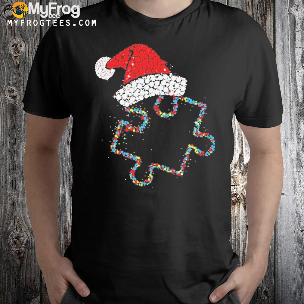 Hat santa autism awareness Christmas sweater