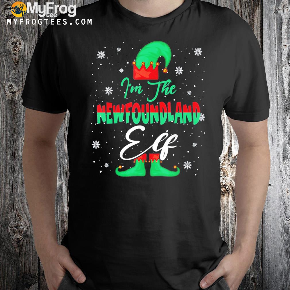 I'm newfoundland elf Christmas elf costume dog lover family shirt