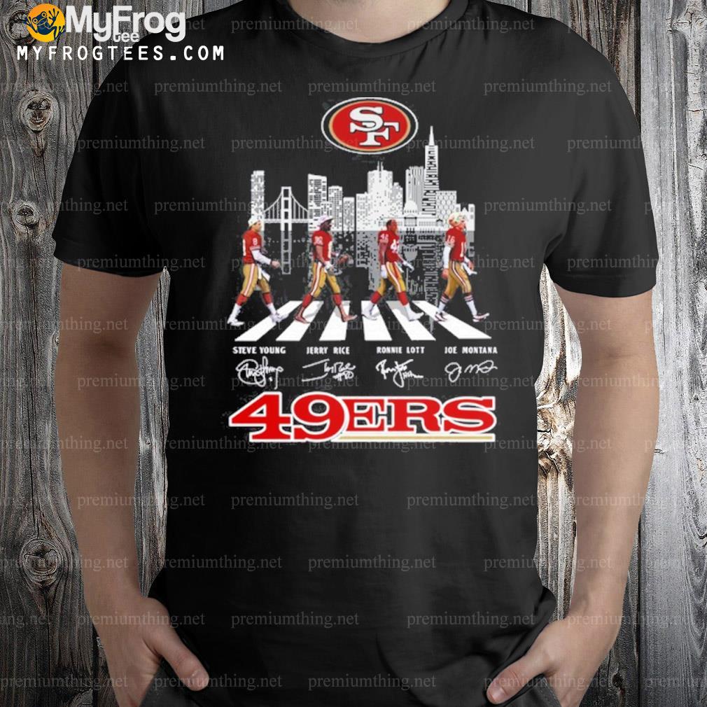 Kansa city Chiefs abbey road steve young and Joe Montana 49ers city shirt