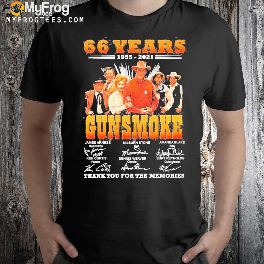 Official 66 Years 1955-2021 Gunsmoke Thank You For The Memories T-shirt