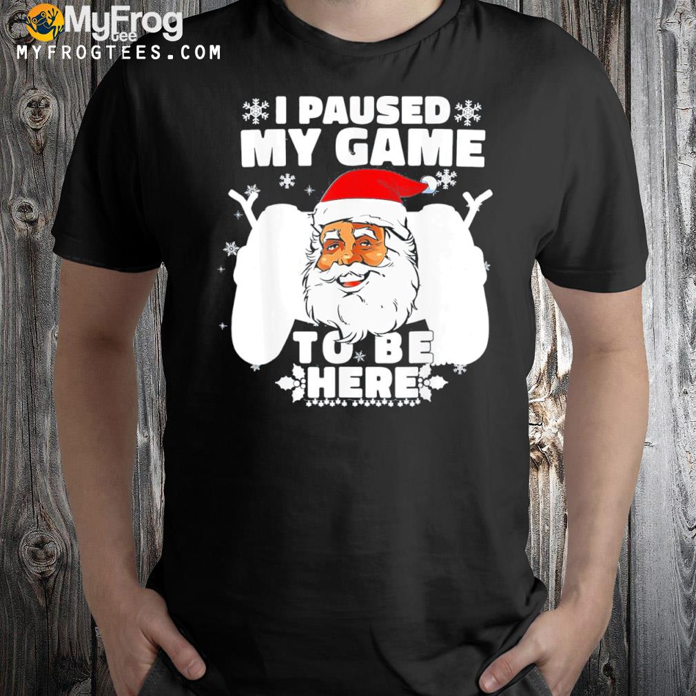 Snowman controllers Christmas santa hat gamer player xmas shirt