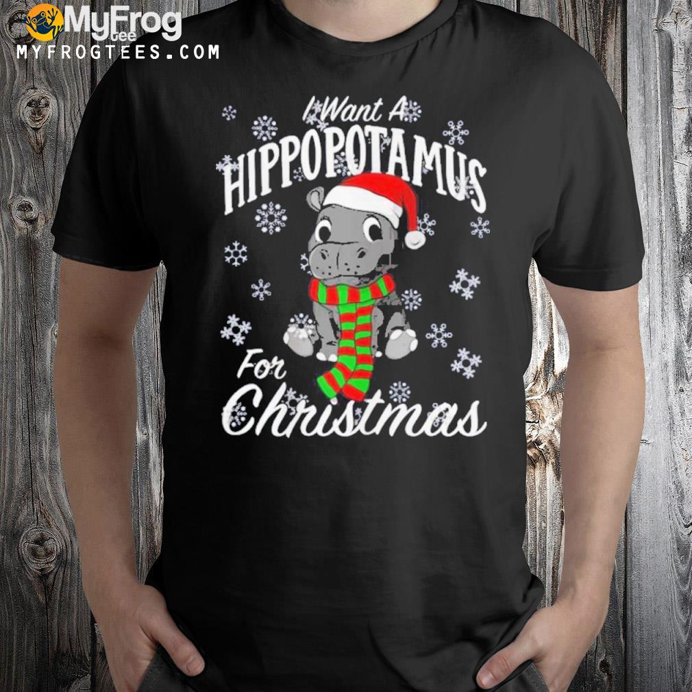Want A Hippopotamus For Christmas Sweatshirt Xmas Hippo Sweatshirt