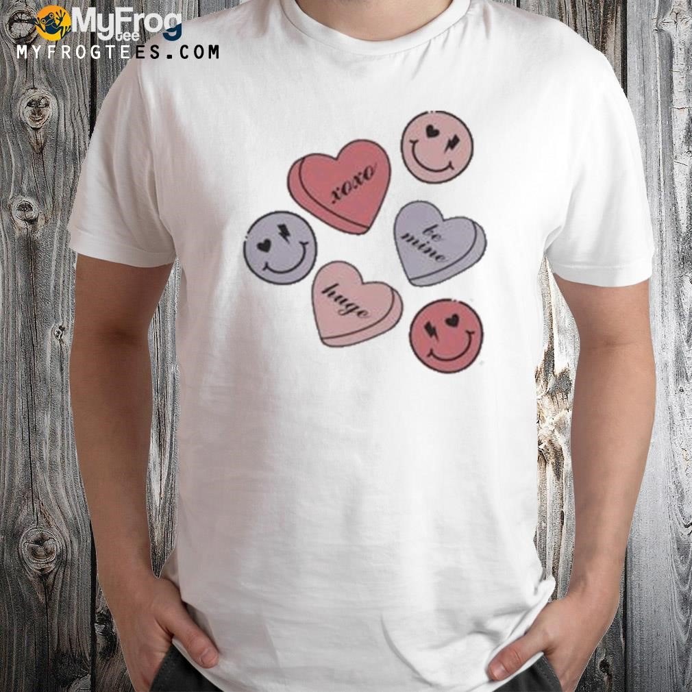 Valentines smiley face xoxo be mine huge shirt