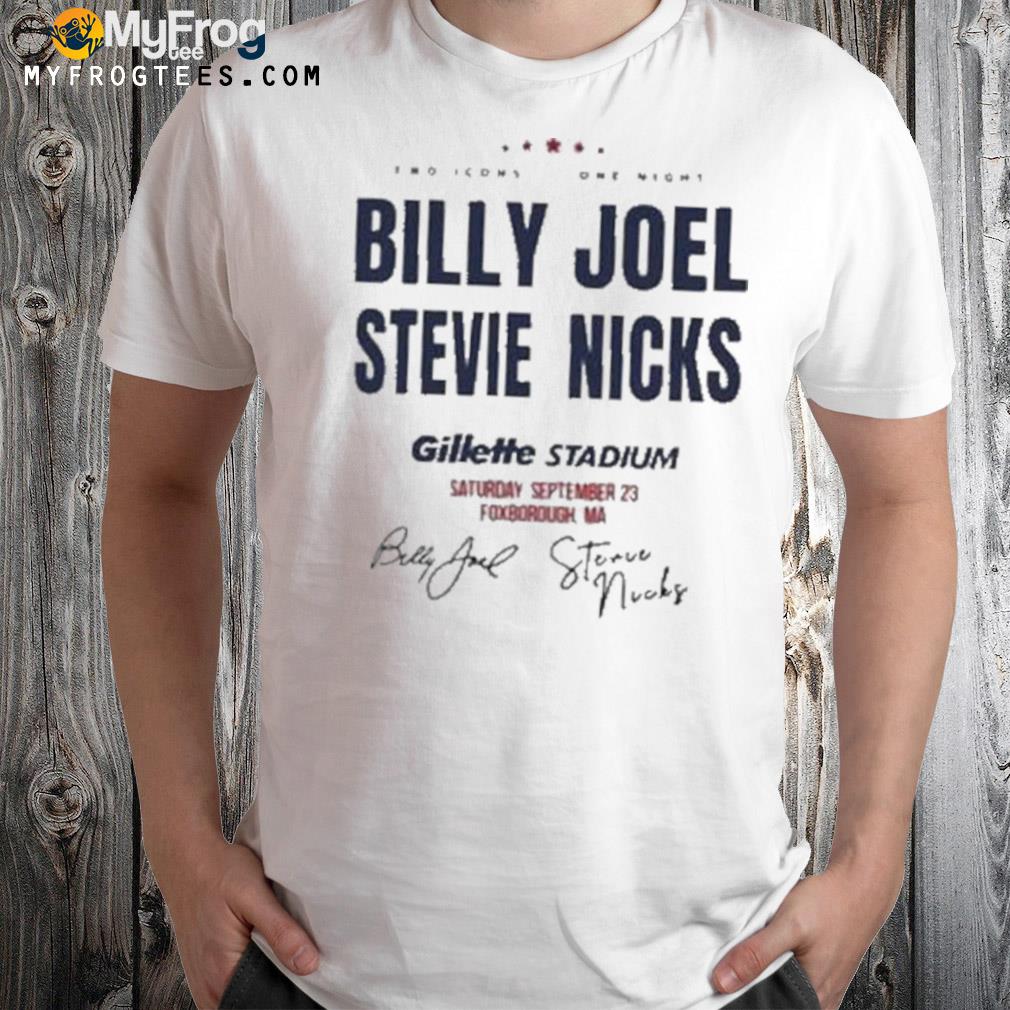 Billy Joel Stevie Nicks 2023 tour gillette stadium signature shirt