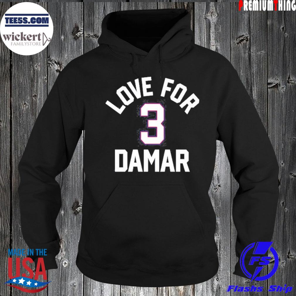 Love for 3 damar raiders and Chiefs love for damar s Hoodie