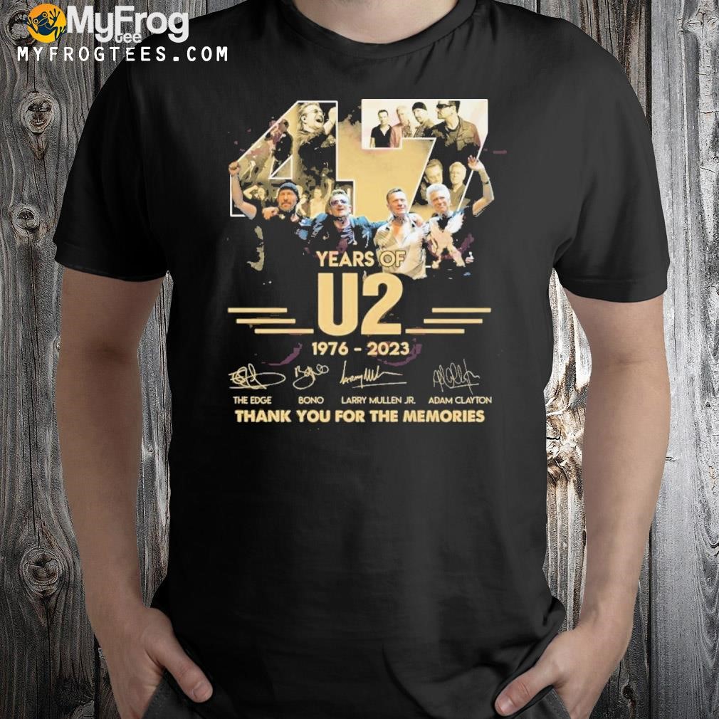47 Years Of U2 1976 – 2023 Thank You For The Memories T-Shirt