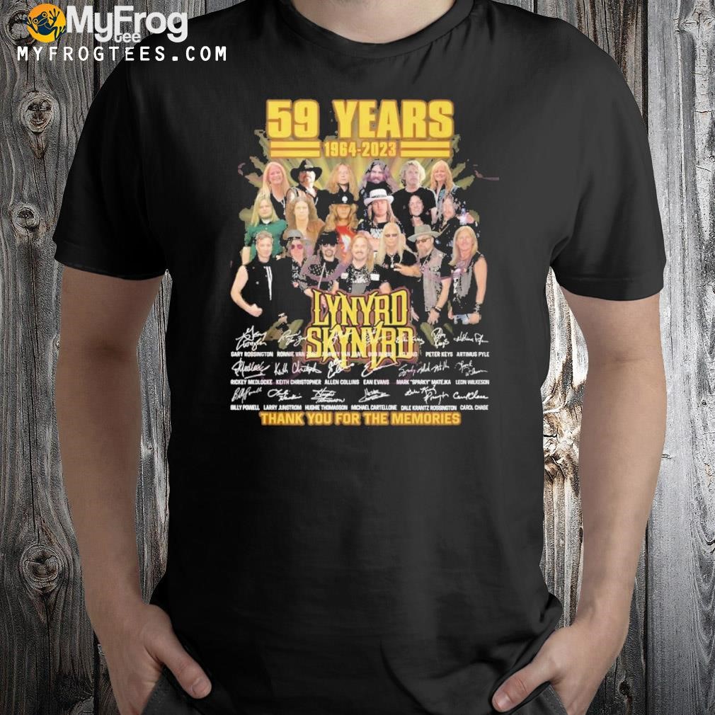 59 Years Of 1964 – 2023 Lynyrd Skynyrd Thank You For The Memories Shirt