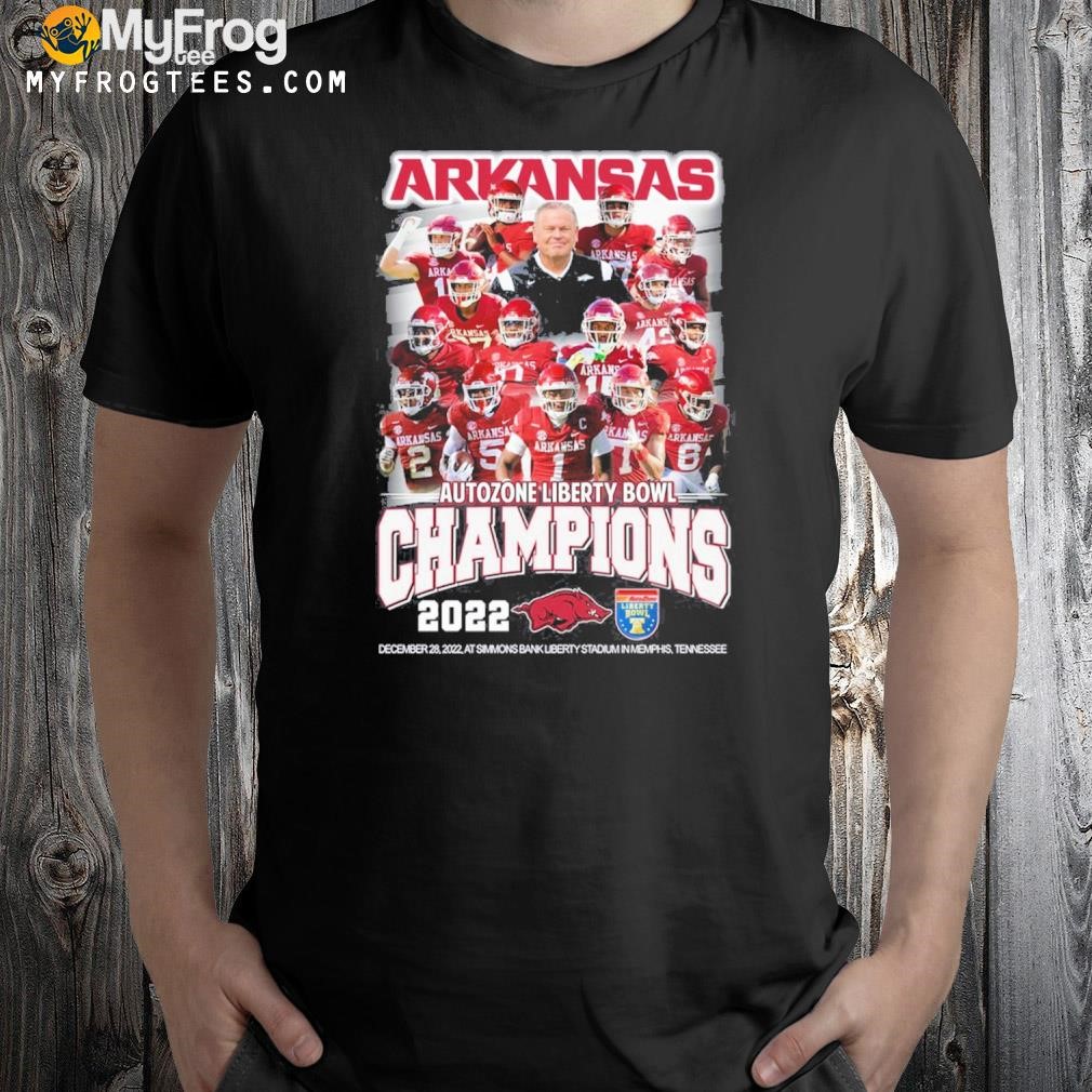 Arkansas autozone liberty bowl champions 2023 t-shirt